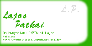 lajos patkai business card